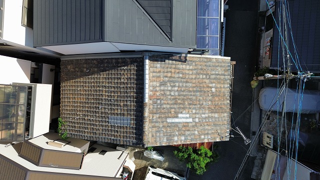 上空から見た瓦屋根