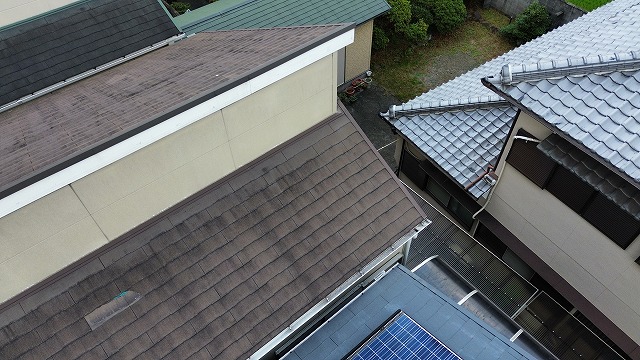 屋根の破損位置確認