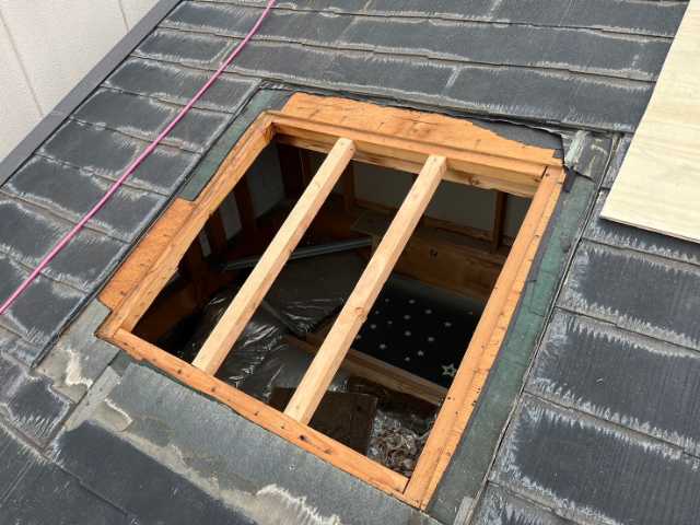 補強下地を入れた開口部