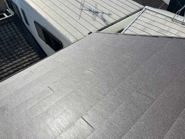 仕上がった屋根の表面