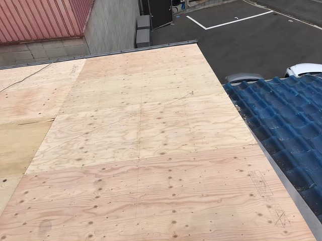 増し張り後の屋根下地