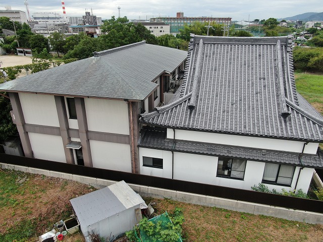 京都市伏見区からのお問い合わせ。築３０年の瓦と銅版屋根を見てほしいとのこと　現場調査を行いました。