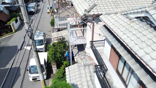 上から見た屋根全体