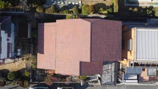 屋根全体の空撮