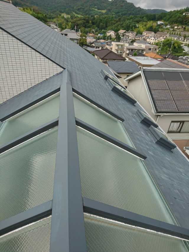 屋根上の長い明り取り