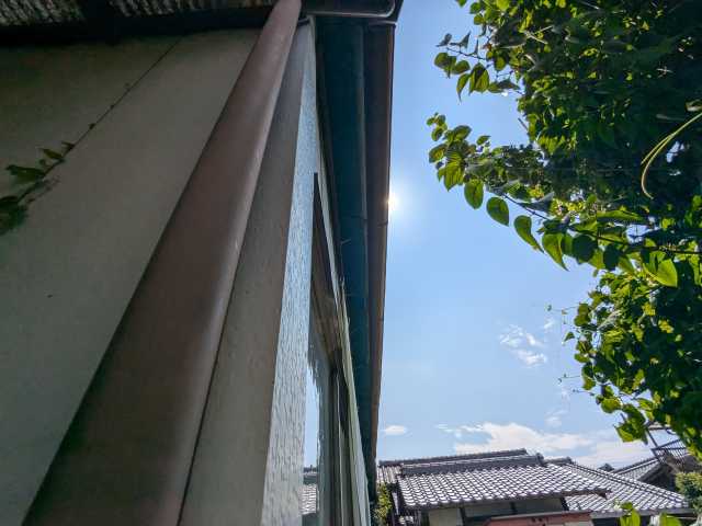 外壁際の雨樋状況