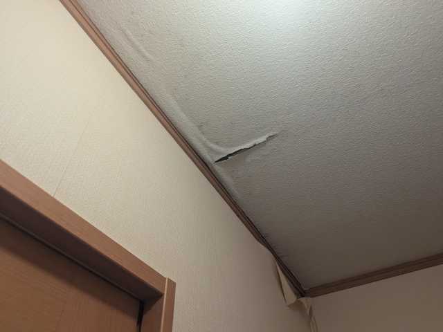 雨漏り跡のある天井