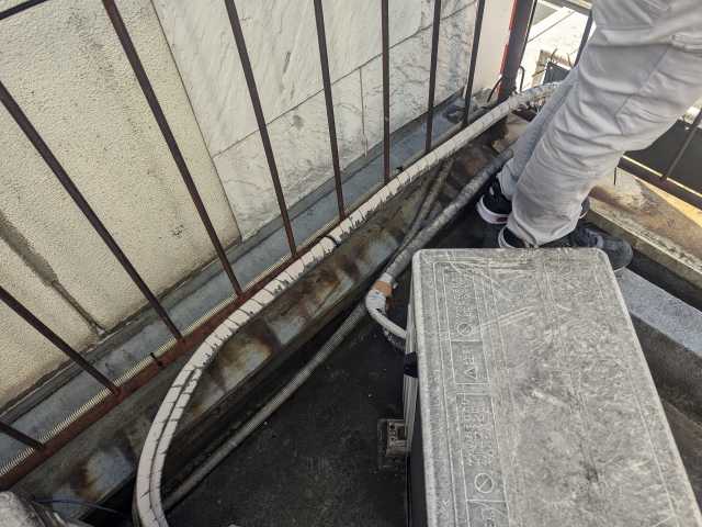配管まわりの立上り部
