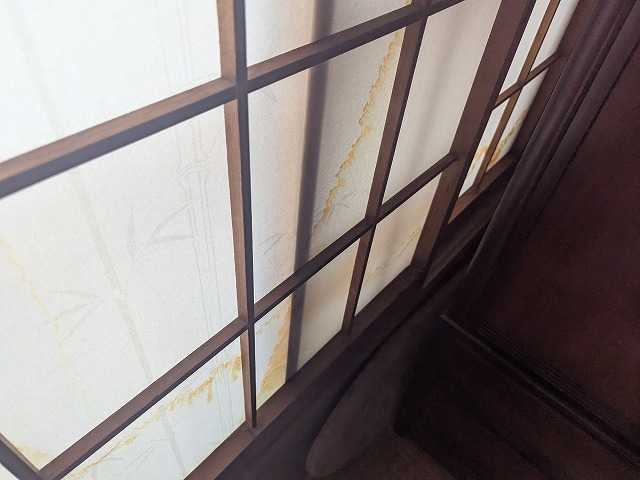 障子に残る雨染み