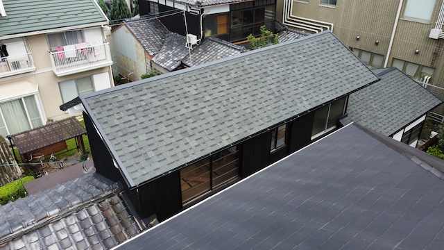 完工後のアスファルトシングル屋根