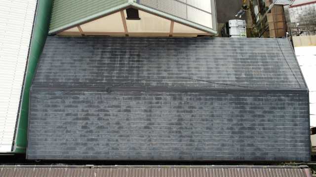 色あせた屋根面全体