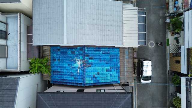 上空から見た屋根全体
