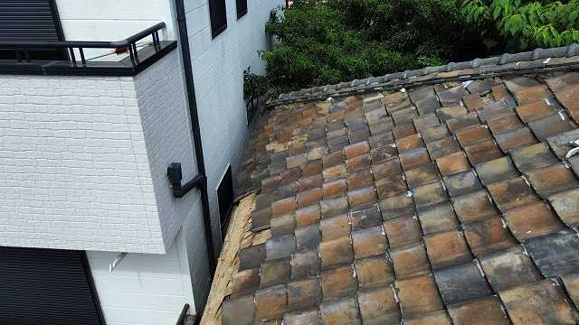屋根端部の劣化状況