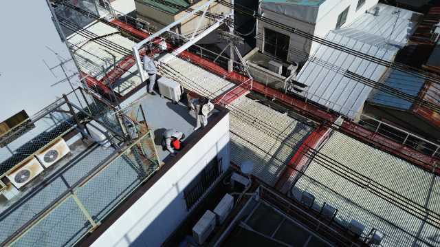 屋上笠木際の調査