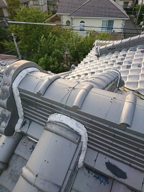 面戸漆喰の剥がれ