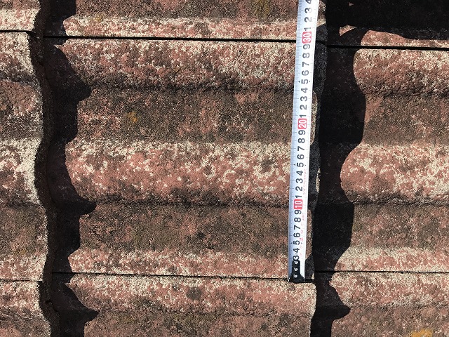 屋根材の寸法確認