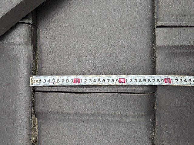 平板瓦の実寸測定