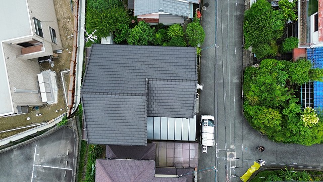 屋根の真上全景