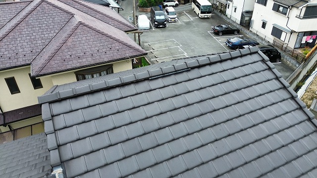 棟付近の瓦の状態