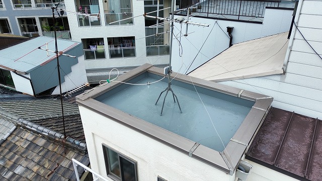 小屋上の施工完了