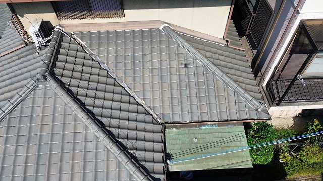 下屋接続部の屋根