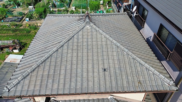 大屋根の棟確認状況
