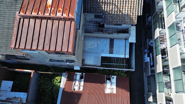 下屋部分の上空写真